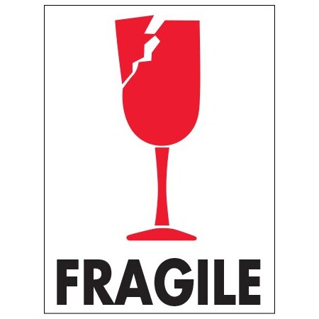 Bsc Preferred 3 x 4'' - ''Fragile'' Labels, Style 2, 500PK BUY00023906
